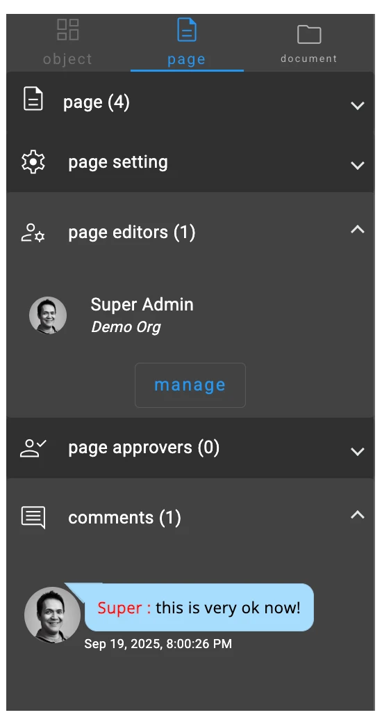 Team collaboration with comments and annotations